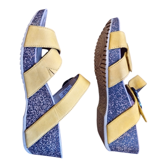 Dansko Susie Wedge Slide Sandals 40 US 9.5-10 Spring  Chunky Dopamine Dressing - Picture 5 of 8